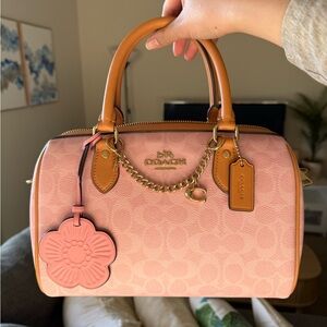 Coach Powder Pink Rowan (medium size)